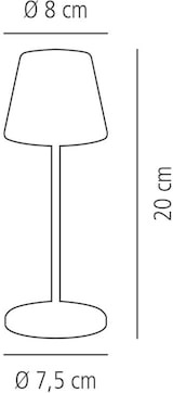 thumbnail of APS 17011 "MERLE" Kabellose USB-C Tischleuchte,IP 54, inkl. Dockingstation und Fernbedienung
