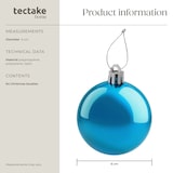 thumbnail of tectake Conjunto de 64 bolas de Navidad en plata/azul  Plata/Azul