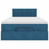 thumbnail of vidaXL Ottoman-Bett mit Matratze Dunkelblau 120x200 cm Samt