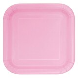 thumbnail of 16 kleine eckige Teller rosa