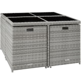 thumbnail of tectake Conjunto de rattan e alumínio MANHATTAN  Cinzento Claro