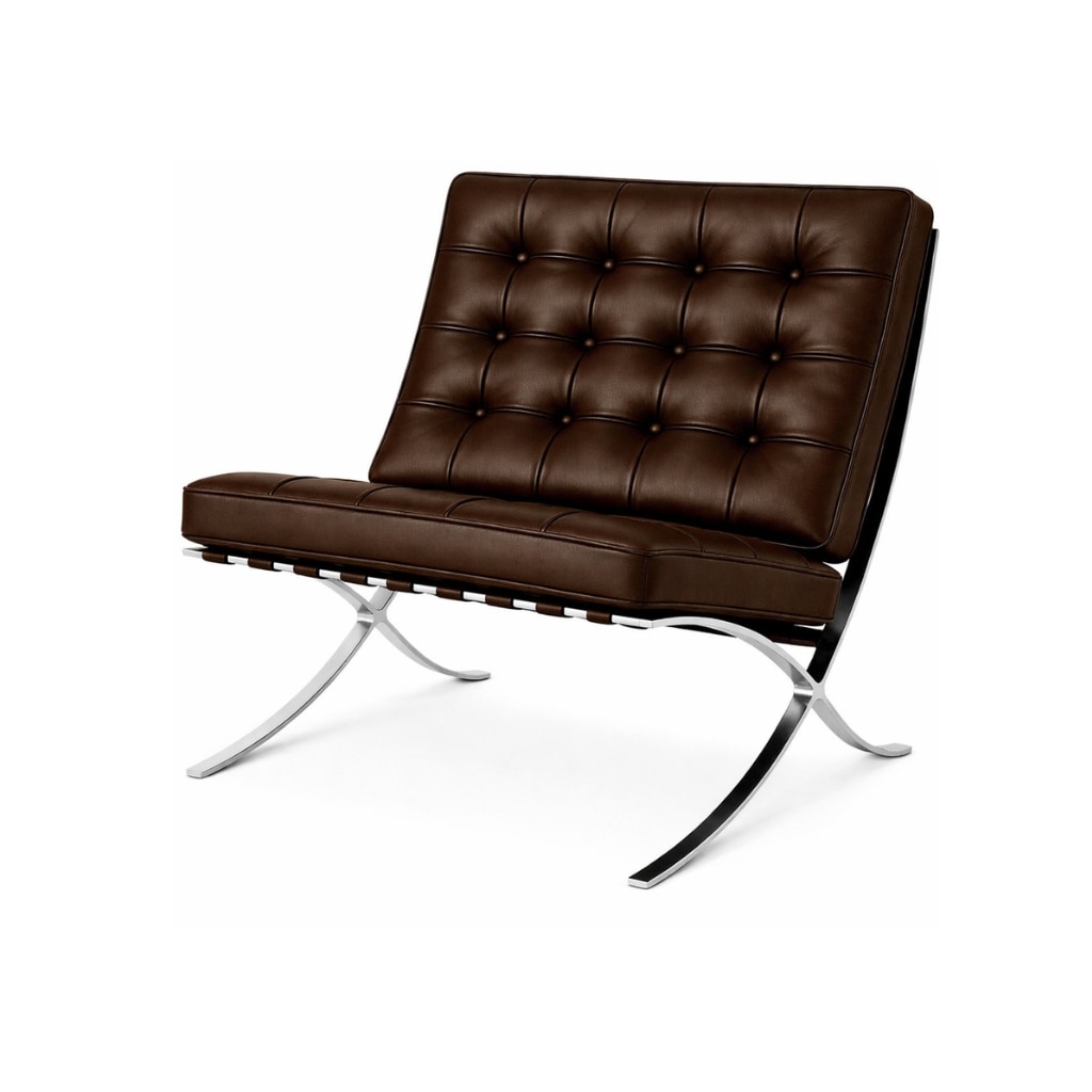 Barcelona Chair - Donker Mokka Bruin - Leer