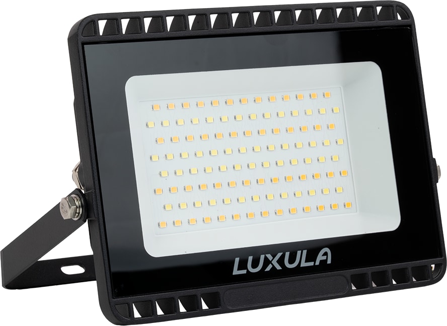 LUXULA LED Fluter LX400130 50 W 3000 K, 4000 K, 6000 K einstellbar in warm-, neutral- und kaltweiß (CCT) schwarz IP65
