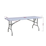 thumbnail of Buffettisch Gartentisch Klapptisch zusammenklappbar faltbar weiß grau 180x70x74cm NIKOLAUS