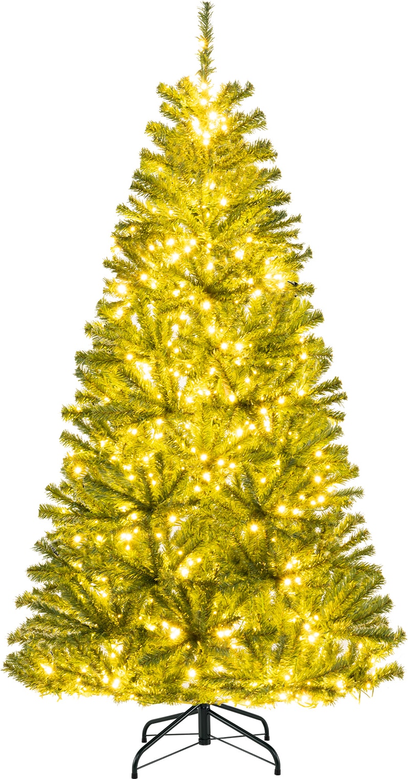 YITAHOME Albero Di Natale 180 Cm Con Luci E Telecomando | 1176 Punte PE/PVC, 35 Pigne, 11 Modalità, Montaggio Facile