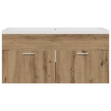thumbnail of Helloshop26 - Moderner wandmontierter Badezimmerschrank 100 x 38,5 x 46 cm klare Linien praktisch Eichenholzkonstruktion 02_0056320