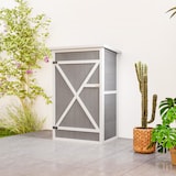 thumbnail of Caseta de Jardín de Madera 75x56x115cm Armario Cobertizo de Exterior para Herramientas con 3 Estantes Interiores Puerta con Pestillo y Techo Asfáltico