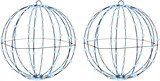 thumbnail of vidaXL Ball mit 192 LEDs 2 pcs Kaltweiß 40 cm Metall