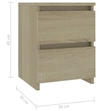thumbnail of vidaXL Nachttische 2 Stk. Sonoma-Eiche 30x30x40 cm Holzwerkstoff