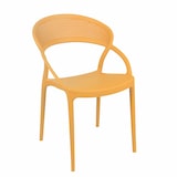 thumbnail of Lot de 4 chaises de terrasse jaune moutarde
