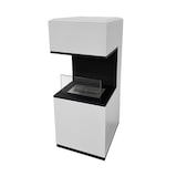 thumbnail of Camino a bioetanolo biocamino da terra Oslo in acciao bianco L38xP38xH100