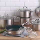 thumbnail of Renberg - Alexander PRO 6-teiliges Kochgeschirrset mit Deckel aus induktionsgeeignetem Edelstahl