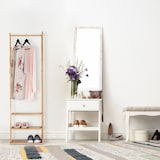 thumbnail of Relaxdays Kleiderständer Bambus & MDF, Garderobenständer, HBT 164 x 49 x 28 cm, 3 Ablagen, 4 Haken, Kleiderstange, natur