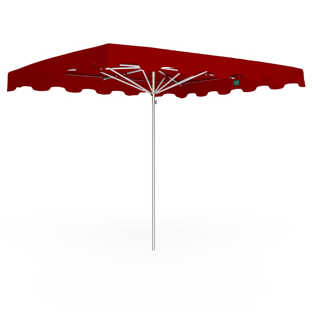 Parasol de marché forain 250x210cm Rouge - Armature + Toile + Housse