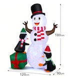 thumbnail of COSTWAY Muñeco de nieve inflable de 180 cm con pingüinos, decoración navideña para uso en exteriores XL