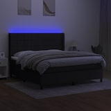 thumbnail of vidaXL Boxspringbett mit Matratze & LED Schwarz 160x200 cm Stoff