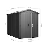 thumbnail of Hoggar - Caseta Jardín Exterior 4,30m2 Pioneer Y50 - Columnas en V - Estructura Autoportante - Doble Puerta - Techo Robusto - Cobertizo Metálico