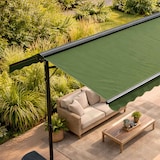 thumbnail of Toldo a dos aguas con caja de 3 x 4 m en aluminio verde cactus Oviala