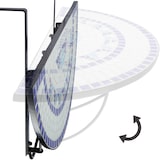thumbnail of tectake Table de balcon rabattable 75 x 65 x 62 cm - blanc/bleu - 402766