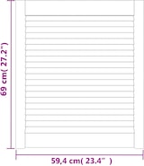 thumbnail of vidaXL Schranktür Lamellen-Design 69x59,4 cm Massivholz Kiefer