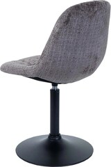 thumbnail of Décoshop26 - 360° drehbarer Esszimmerstuhl mit braunem Chenille-Stoffbezug und mattschwarzen Stahlbeinen 04_0009896
