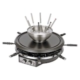 thumbnail of Tarrington House Raclette-Fondue RG1981F, acero inoxidable, Ø 40 cm, 0.6 L, 1900 W, con reguladores de temperatura