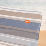 thumbnail of Cadeira de praia alta dobrável de 5 posições com listras azuis e cinza Aktive