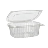 thumbnail of Starpak 450 Feinkost- und Salatschalen mit Klappdeckel, R-PET oval 500 ml 5,5 cm x 12,4 cm x 15 cm klar