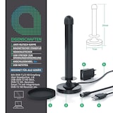 thumbnail of Aplic DVB-T2 HD Antenne aktiv - Digitale HDTV Stabantenne Zimmerantenne Verstärkerantenne - 4 m Kabel USB und Koaxialstecker inkl. USB Netzteil