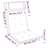 thumbnail of vidaXL Stoelkussens 4 st hoge rug oxford stof zwart