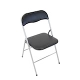 thumbnail of Sedia pieghevole da interno o esterno in acciaio con seduta e schienale in PVC imbottito Closy -  Black