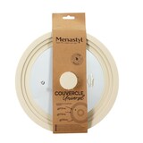 thumbnail of Menastyl - Couvercle multi taille 22/24/26cm en verre trempé et silicone beige