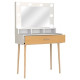 thumbnail of VCM Schminktisch Lindas Weiß / Honig-Eiche H. 133 x B. 80 x T. 40 cm