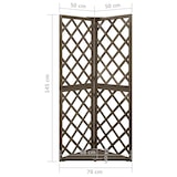 thumbnail of vidaXL Eckspalier Grau 50x50x145 cm Massivholz Tanne