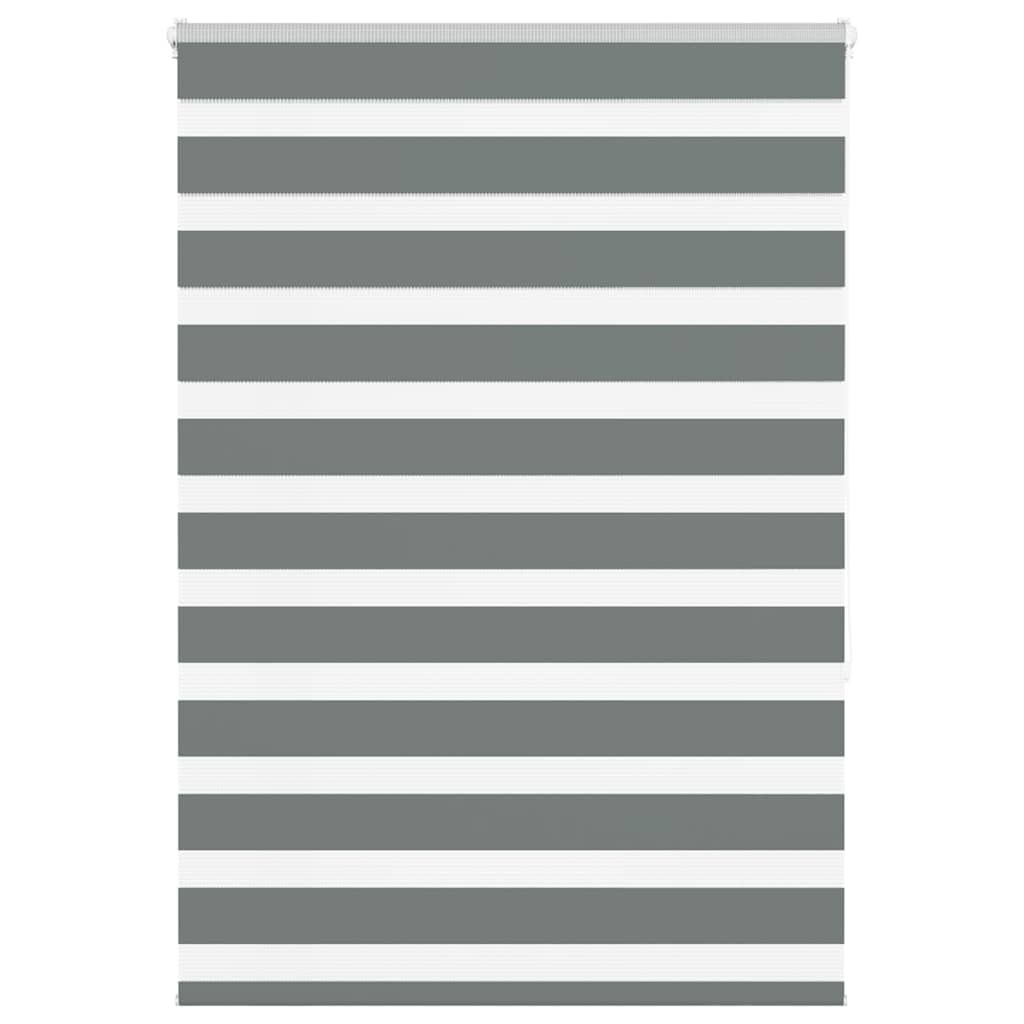 vidaXL Zebra rolgordijn 100x150 cm stofbreedte 95,9 cm donkergrijs