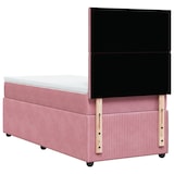 thumbnail of vidaXL Boxspringbett mit Matratze Rosa 90x200 cm Samt