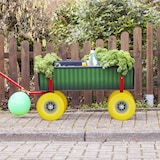 thumbnail of Relaxdays 2x Sackkarrenrad, pannensichere Vollgummireifen, 3.00-4 Zoll, 20mm Achse, bis 80 kg, 260 x 85 mm, gelb-grau