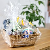 thumbnail of HMF 37269-30CM Geschenkkorb leer, Aufbewahrungskorb geflochten aus Wasserhyazinthe | 30 x 30 x 12 cm