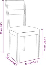 thumbnail of vidaXL Esszimmerstühle mit Kissen 2 Stk. Braun Massivholz Gummibaum