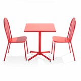 thumbnail of Ensemble table carrée de terrasse inclinable et 2 chaises bistrot rouge - Oviala