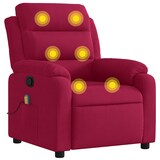 thumbnail of vidaXL Massagesessel Weinrot Samt