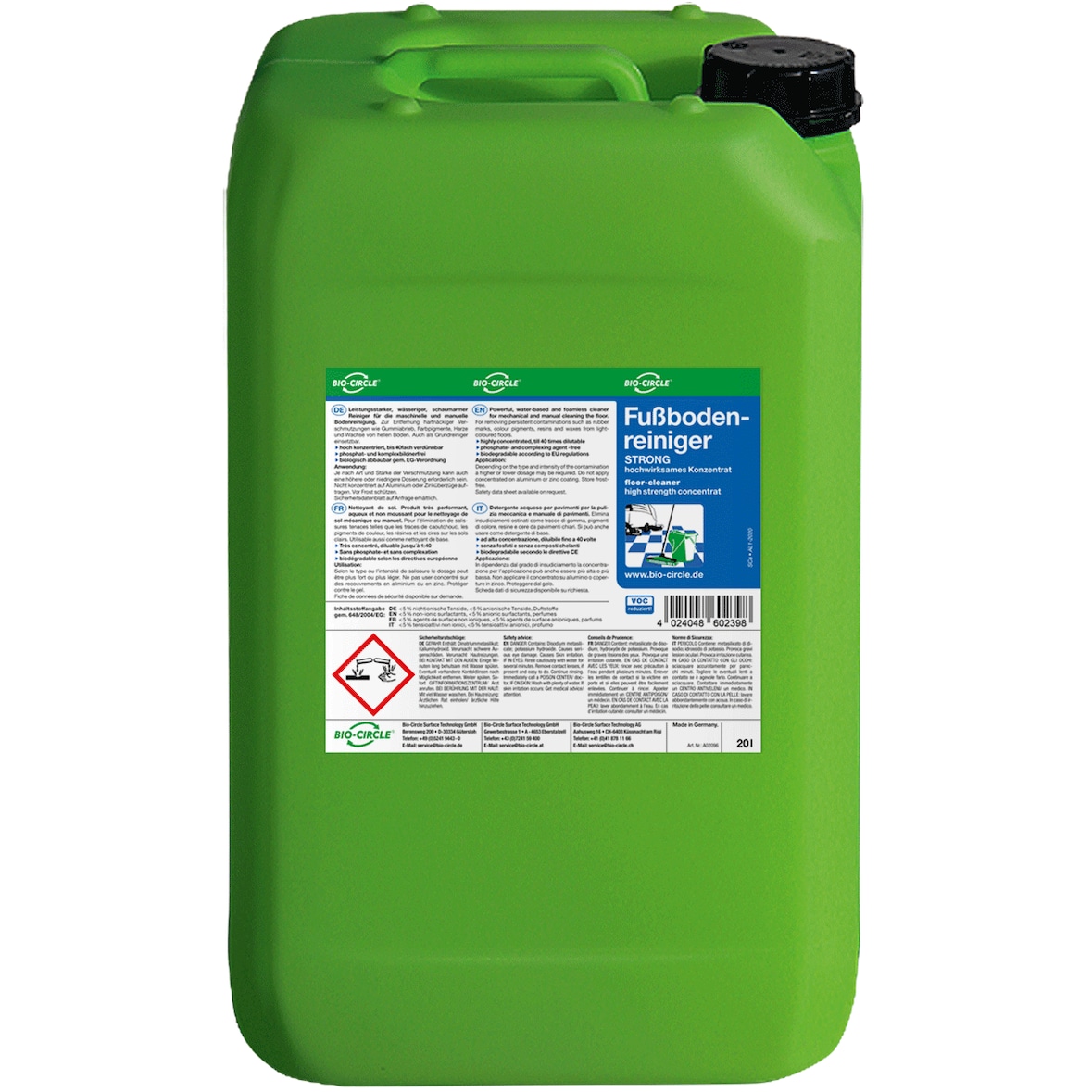 Fußbodenreiniger STRONG, Kunststoff-Kanister 20 L