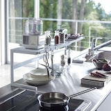 thumbnail of Yamazaki Küchenregal Standregal Arbeitsplatte weiß Metall ausziehbar 54-92x25x22cm "TOWER"