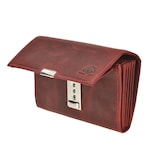 thumbnail of Greenburry Kellnerbörse Leder antik rot Vintage Bedienungsbörse Taxibörse Kellnergeldbörse