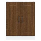 thumbnail of vidaXL Spoelbakonderkast Lucca bewerkt hout bruin eikenkleur