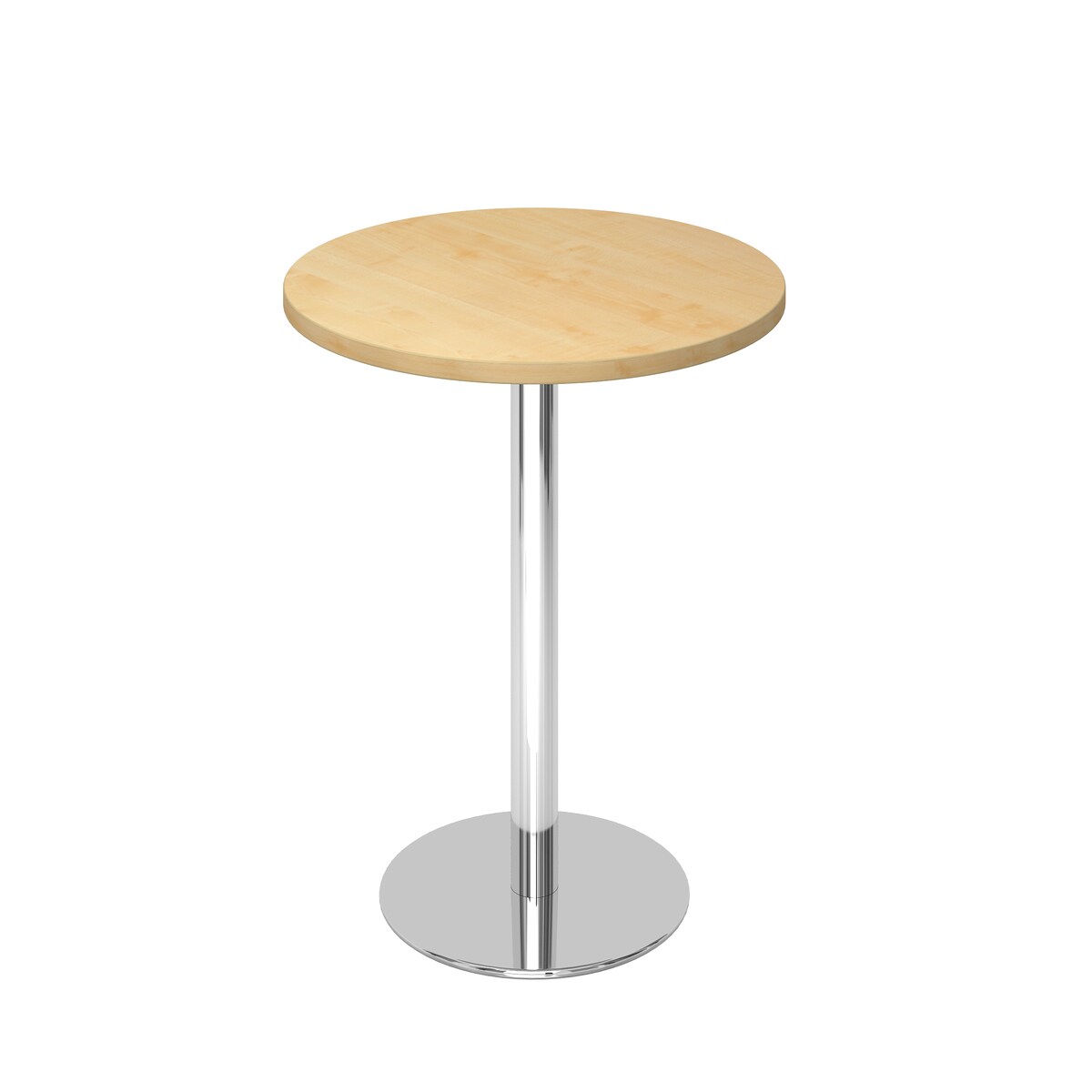 Hammerbacher-Besprechungstisch 80cm rund Ahorn/Chrom-VSTF08/3/C