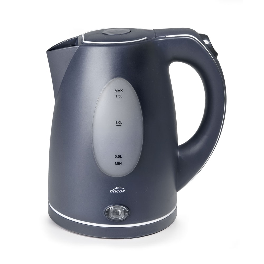 Lacor - Hervidor eléctrico Grey 2200 W, Libre de BPA, 1'30 L