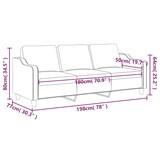 thumbnail of vidaXL 3-Sitzer-Sofa Schwarz 180 cm Stoff