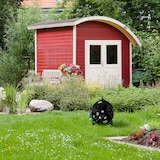 thumbnail of Relaxdays Schlauchtrommel, für 30 m 1/2" Schlauch, Stahl, Kunststoff, Schlauchhalter, HBT: 38 x 42 x 31 cm, schwarz-grau