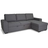 thumbnail of Canapé d'angle convertible réversible CATHY 3 places - Tissu Gris - L 242 x P 155 x H 85 cm AUCUNE